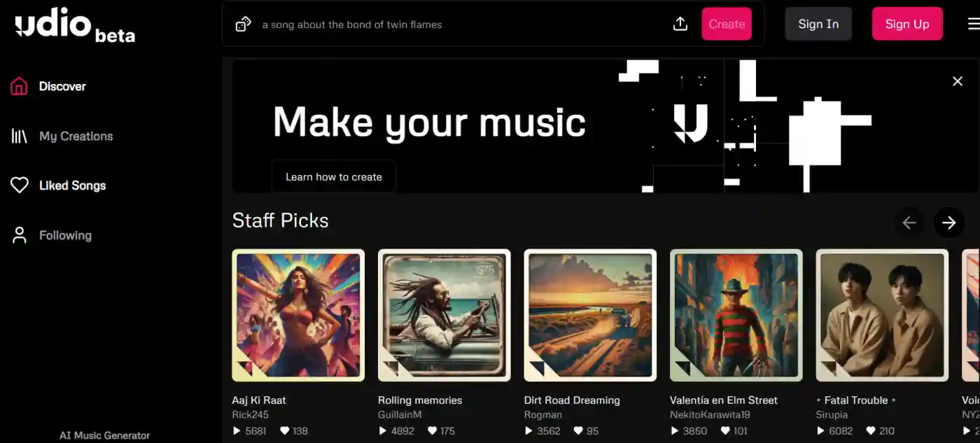 udio ai music